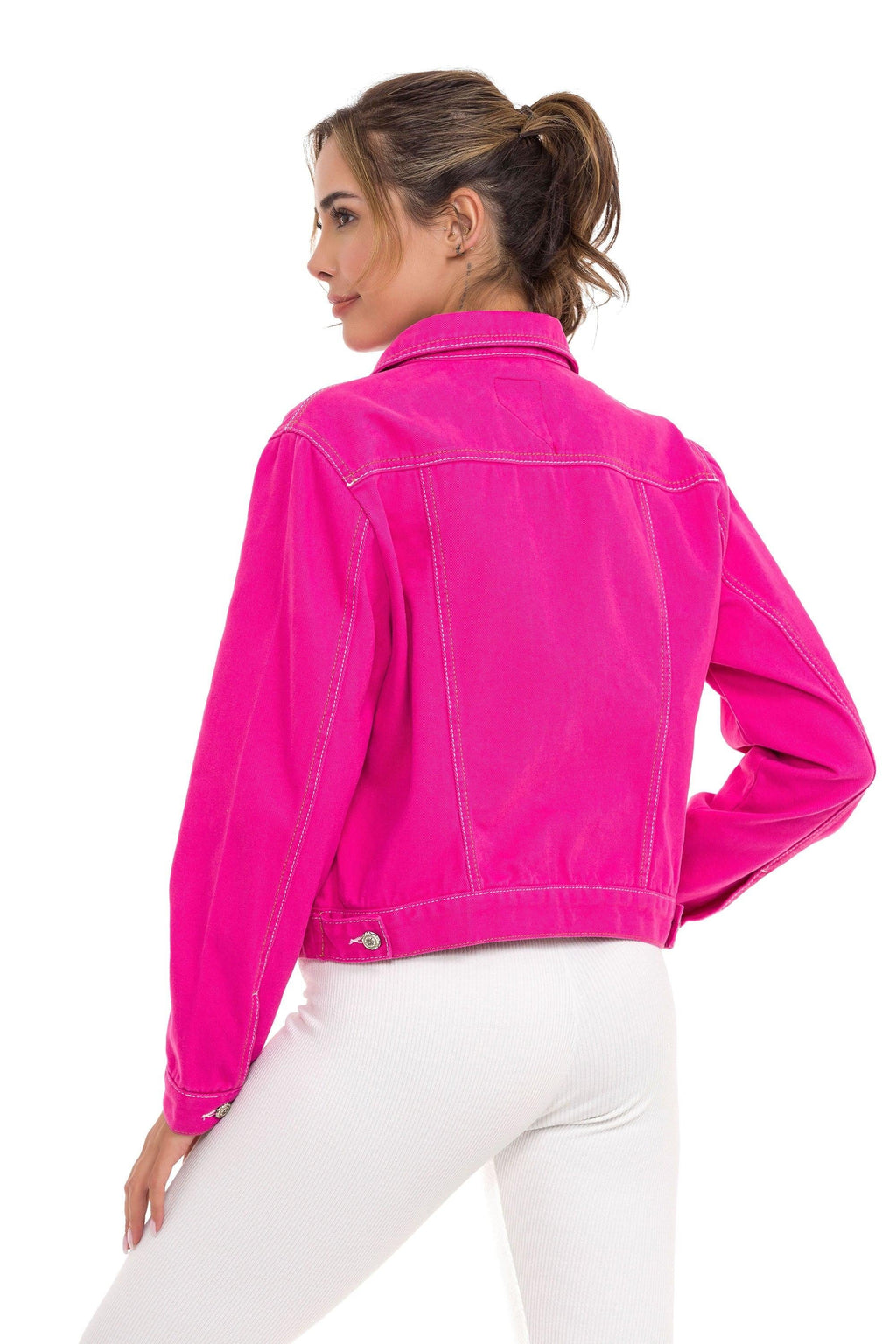 WJ212 Basic Cropped Women's Denim Jacket