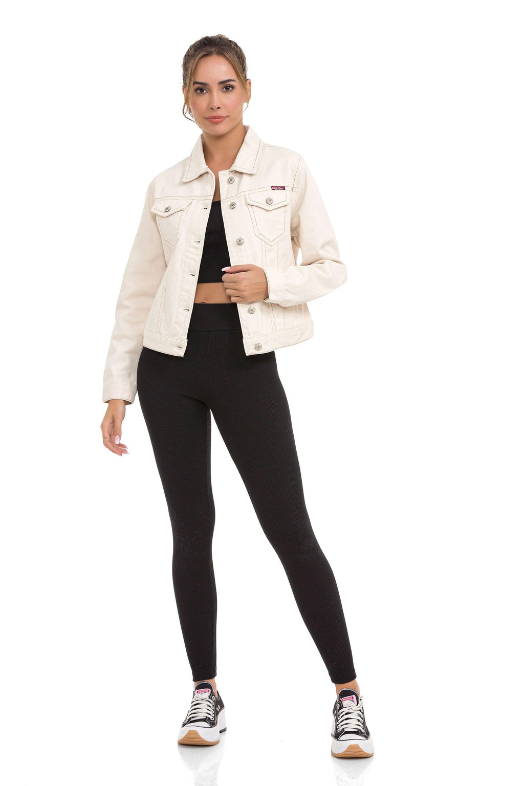 WJ212 Basic Cropped Women's Denim Jacket