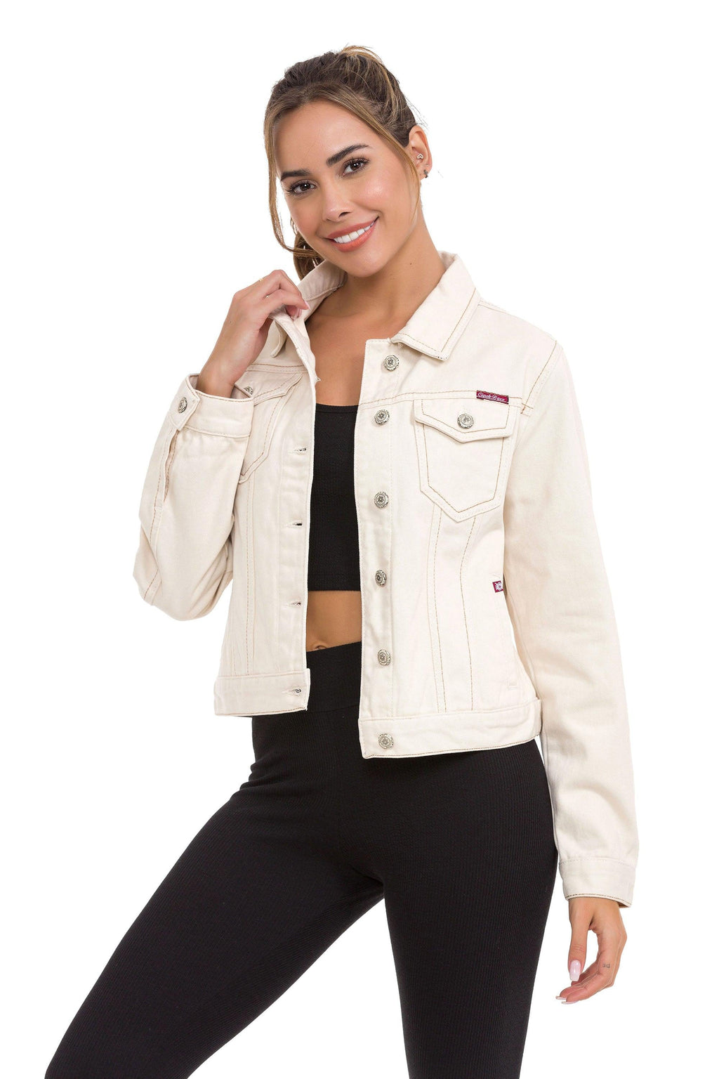 WJ212 Basic Cropped Women's Denim Jacket