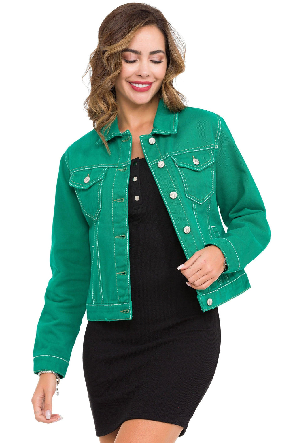 WJ212 Basic Cropped Women's Denim Jacket