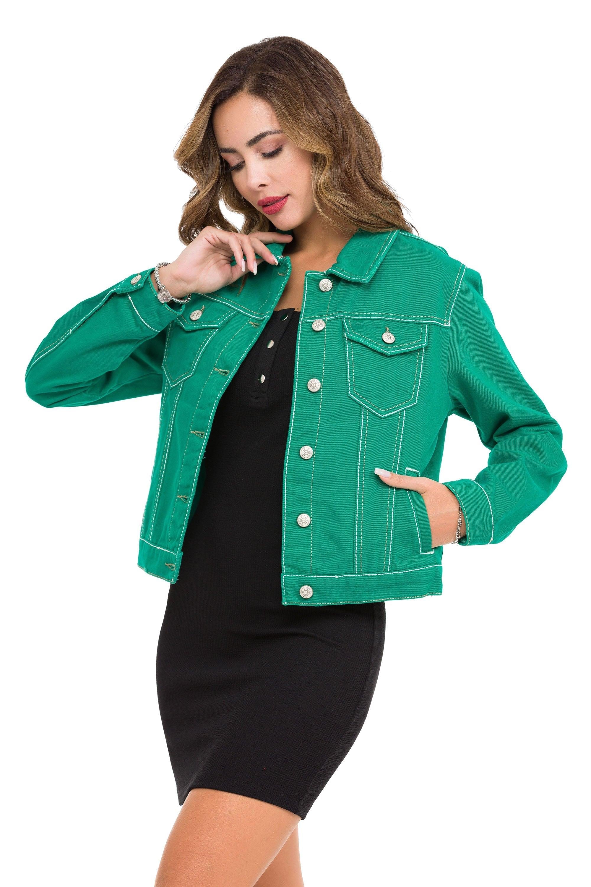 WJ212 Basic Cropped Women's Denim Jacket