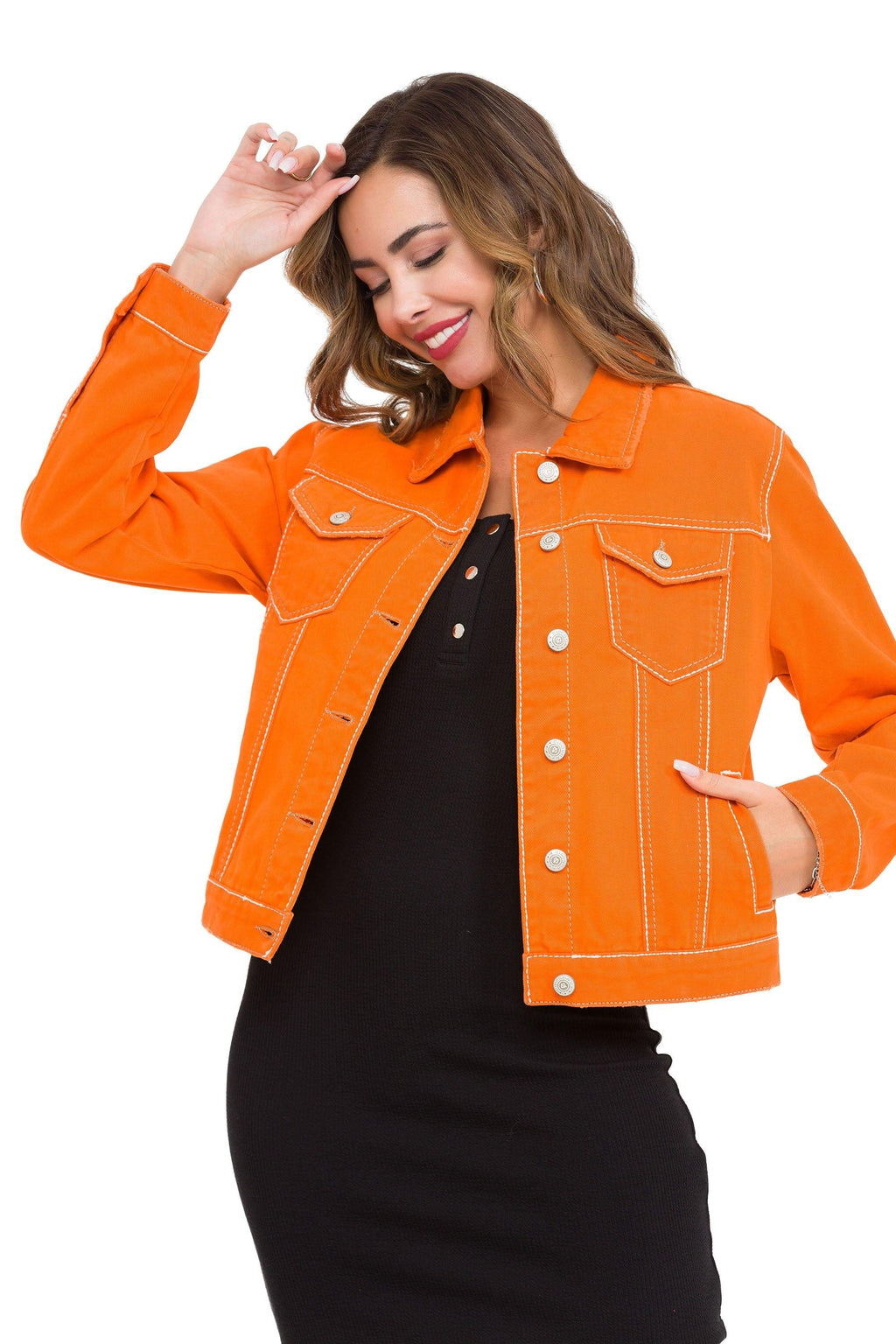 WJ212 Basic Cropped Women's Denim Jacket
