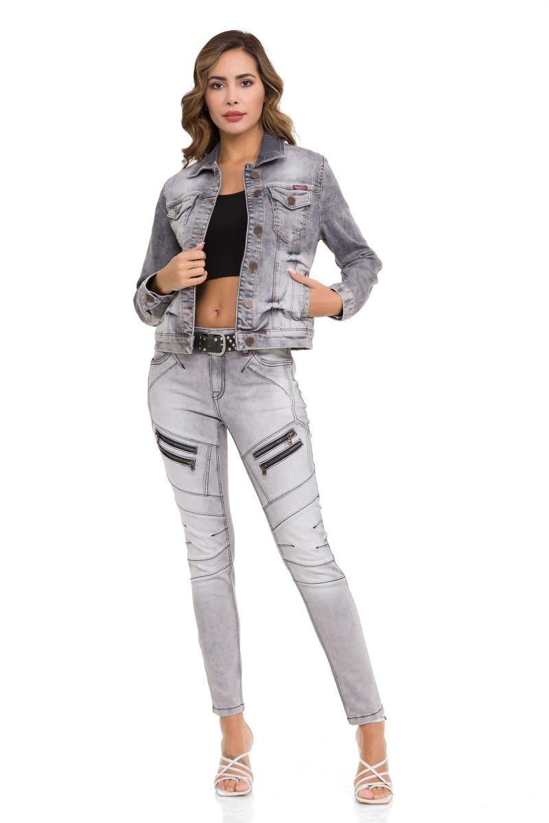 WJ212 Basic Cropped Women's Denim Jacket