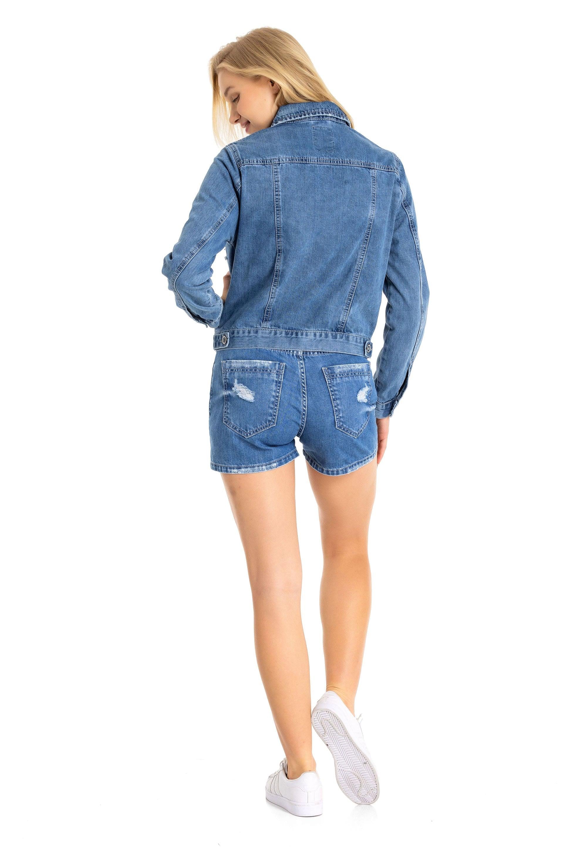 WJ212 Basic Cropped Women's Denim Jacket