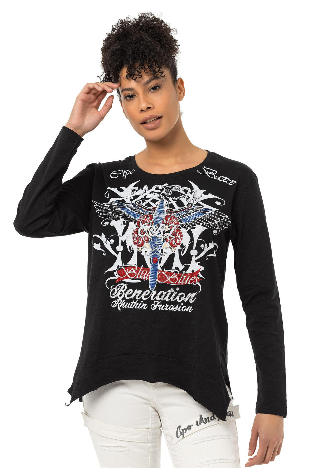 WL354 Collar Detail Sweatshirt