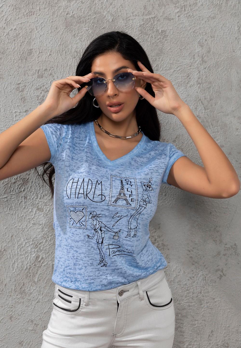 WT344 Charm Pattern Women's T-Shirt