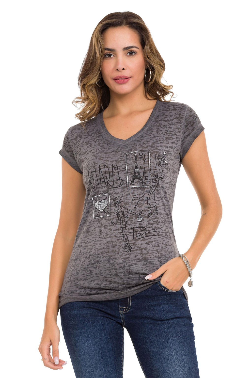 WT344 Charm Pattern Women's T-Shirt