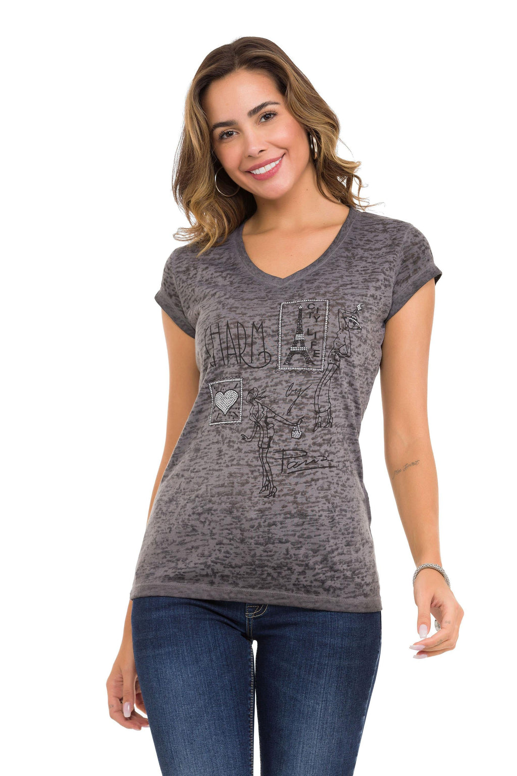 WT344 Charm Pattern Women's T-Shirt