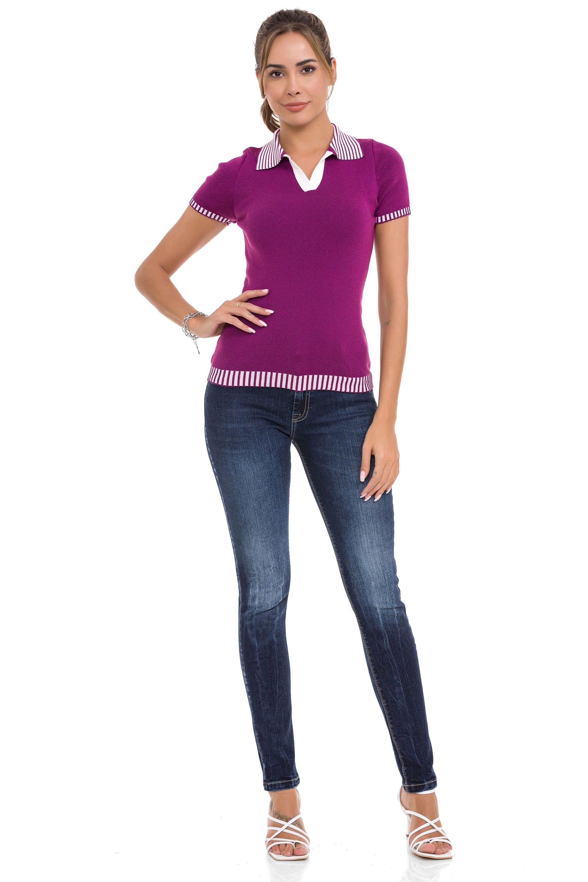 WT354 Polo Collar Knit Women's T-Shirt